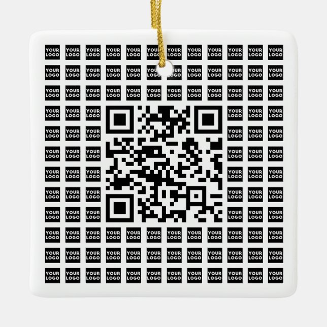 Ihr QR-Code für Logos/Bilder geteert und bearbeite Keramikornament (Vorderseite)
