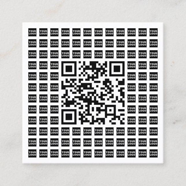 Ihr QR-Code für Logos/Bilder geteert und bearbeite Quadratische Visitenkarte (Vorderseite)