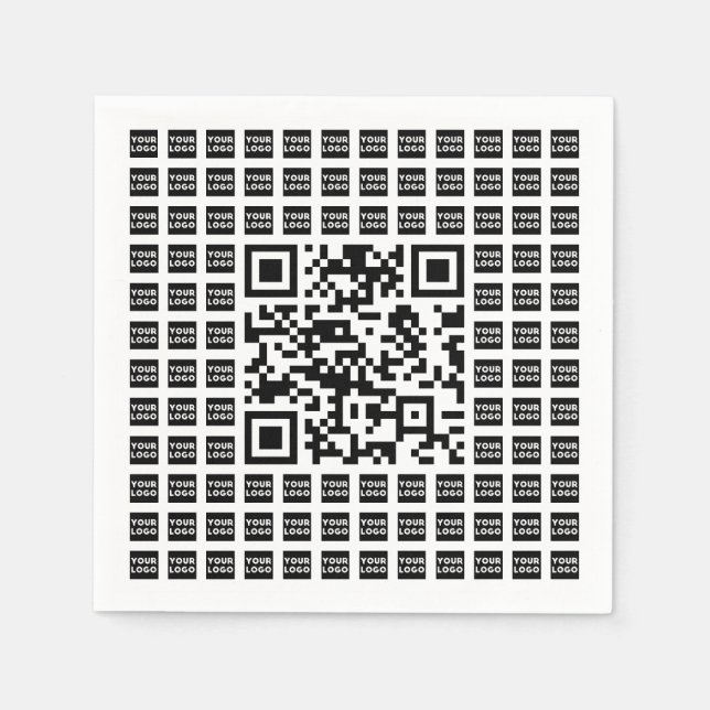 Ihr QR-Code für Logos/Bilder geteert und bearbeite Serviette (Vorderseite)