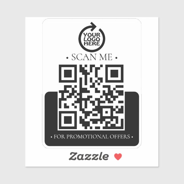 Ihr QR-Code für Unternehmen und Ihr Logo Aufkleber (Blatt)