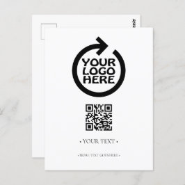 Ihr QR-Code für Unternehmen und Ihr Logo Postkarte