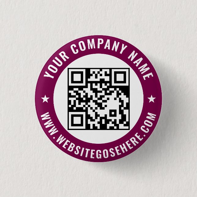 Ihr QR-Code-Geschäftsförderungsvorlagen-Design Button (Vorderseite)