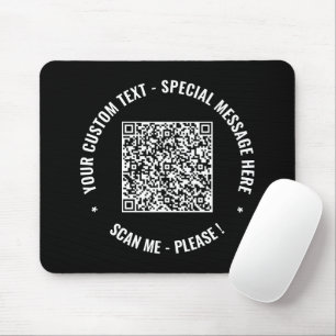 Ihr QR Code Info Benutzerdefinierter Text und Farb Mousepad