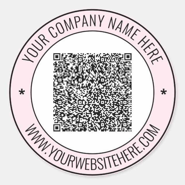 Ihr QR-Code-Info-Name Website Werbe-Aufkleber Runder Aufkleber (Vorderseite)