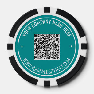 Ihr QR-Code-Info-Text Branded Poker Chips Beispiel