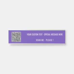 Ihr QR-Code mit individuellem Text und farbigem Sc Türschild