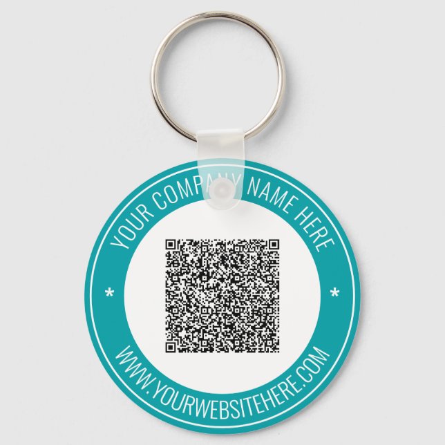 Ihr QR-Code Name Website Schlüsselanhänger Werbung (Vorderseite)