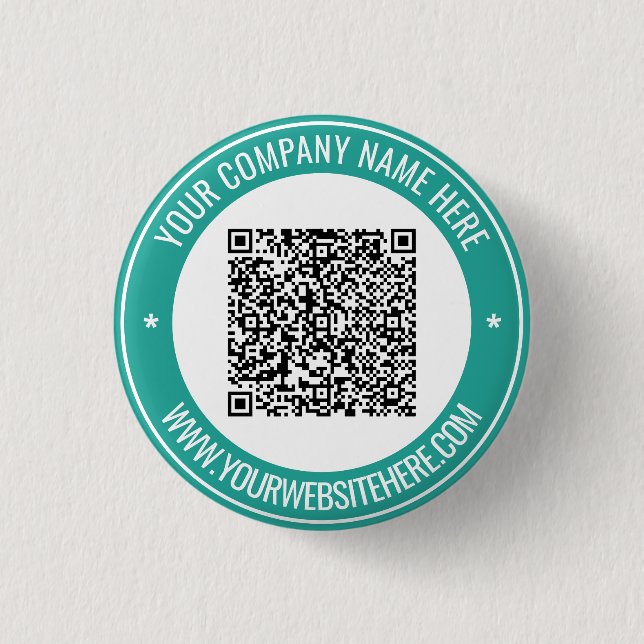 Ihr QR-Code-Name Website Werbebutton Button (Vorderseite)