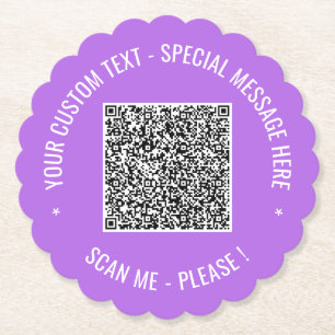 Ihr QR-Code-Papier-Getränkeuntersetzer-Vorlage Ben Untersetzer