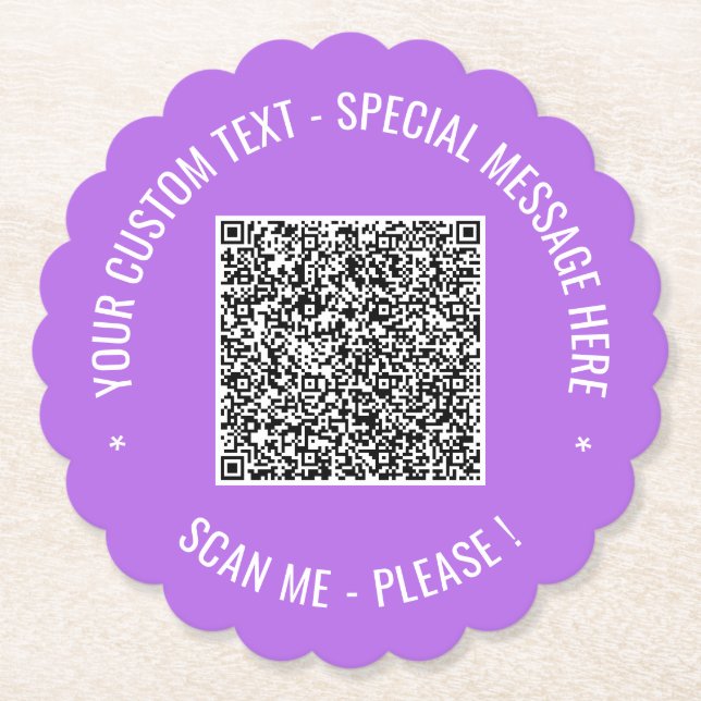 Ihr QR-Code-Papier-Getränkeuntersetzer-Vorlage Ben Untersetzer (Vorderseite)