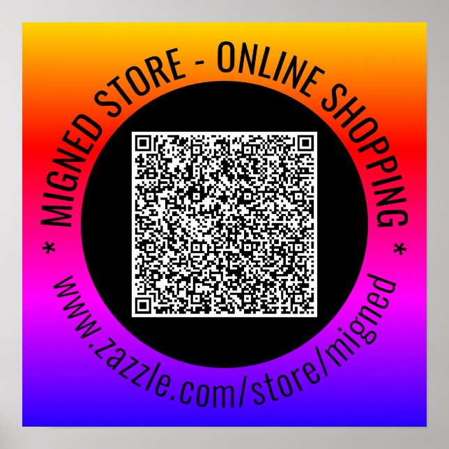 Ihr QR-Code-Poster-Beispiel mit benutzerdefinierte Poster (Vorne)