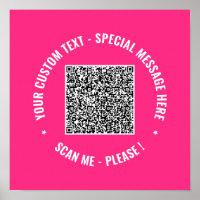 Ihr QR Code Scan Benutzerdefiniertes Textposter Wä