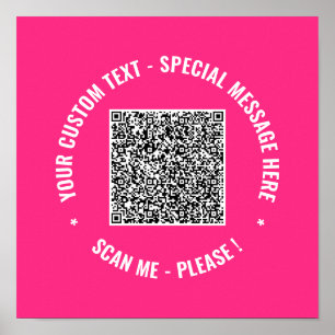 Ihr QR Code Scan Benutzerdefiniertes Textposter Wä Poster