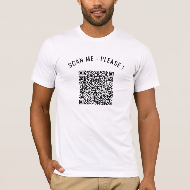 Ihr QR Code Scan Funny Info Personalisierter T - S T-Shirt (Vorderseite)
