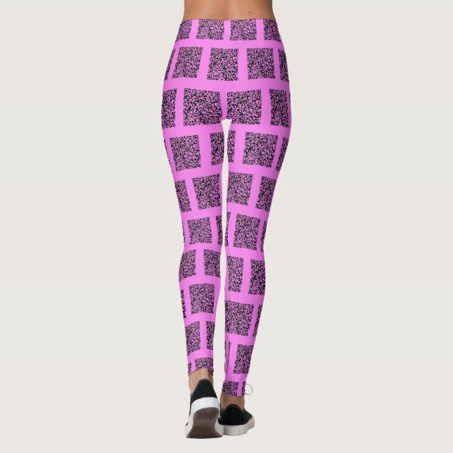 Ihr QR Code Scan Funny Leggings - Farbe wählen (Rückseite)
