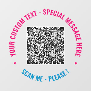 Ihr QR-Code Scan Info Benutzerdefinierter Text Fen Fensteraufkleber