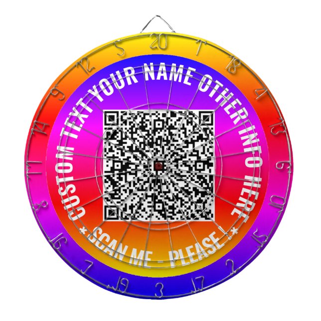 Ihr QR Code Scan Info-Dart-Board mit benutzerdefin Dartscheibe (vorne)