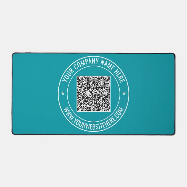 Ihr QR Code Scan Info Text und benutzerdefinierte  Schreibtischunterlage (Vorderseite)