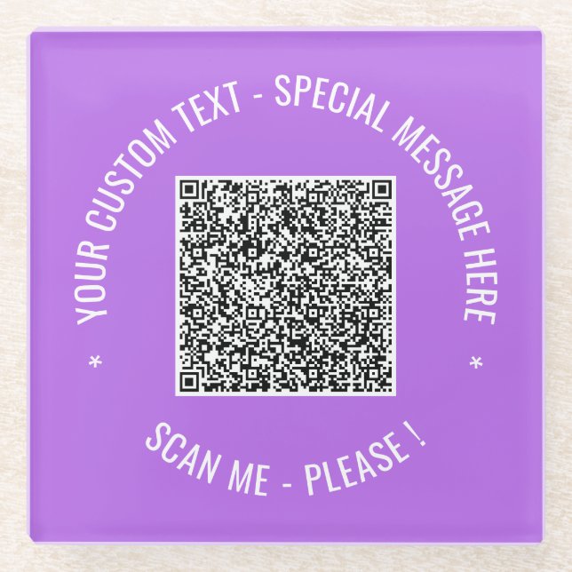 Ihr QR-Code-Scan Info Untersetzer für benutzerdefi (Vorderseite)