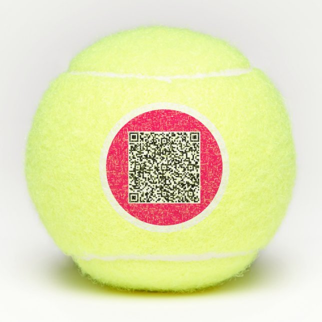 Ihr QR Code Scan Personalisiert Tennisball Geschen Tennisbälle (Vorderseite)