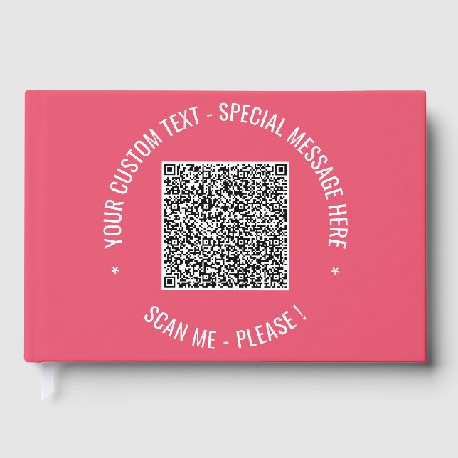 Ihr QR-Code scannen Sie benutzerdefinierten Text u Gästebuch (Vorderseite)