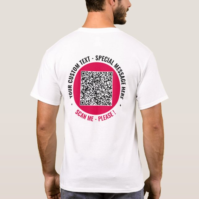 Ihr QR-Code scannt Personalisierten T - Shirt für  (Rückseite)