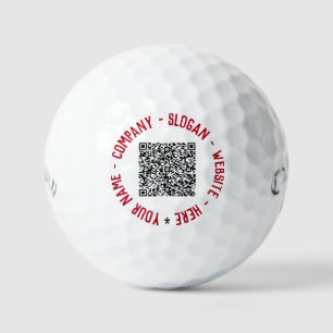 Ihr QR-Code-Text Personalisierte Golfbälle Beispie