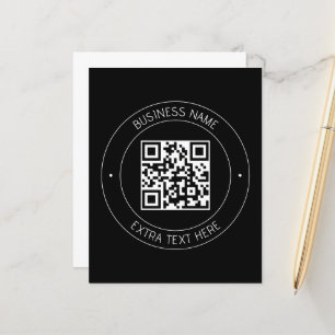 Ihr QR-Code und bearbeiteter Text   Schwarz/Weiß