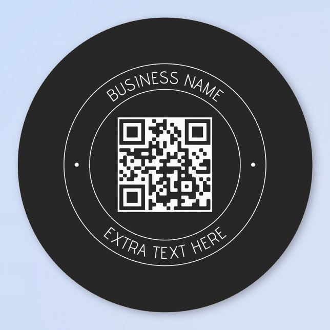 Ihr QR-Code und bearbeiteter Text | Schwarz/Weiß Etiketten (Von Creator hochgeladen)