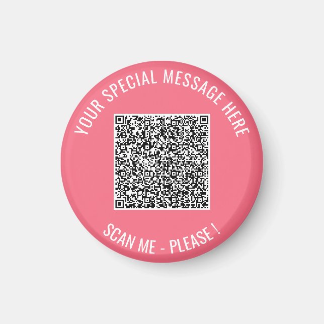 Ihr QR-Code und Beispiel-Magnet mit individuellem  Magnet (Vorne)