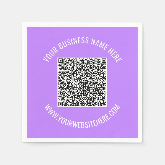 Ihr QR-Code und benutzerdefinierte Textservietten  Serviette (Vorderseite)