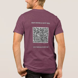 Ihr QR-Code und benutzerdefinierter Text Business- Tri-Blend Shirt