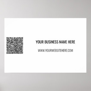 Ihr QR-Code und benutzerdefinierter Text Werbeplak Poster