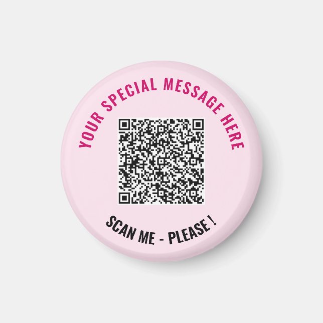 Ihr QR-Code und das benutzerdefinierte Textmagazin Magnet (Vorne)