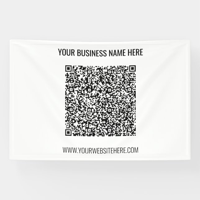 Ihr QR-Code und Ihr Banner für benutzerdefinierte  (Horizontal)