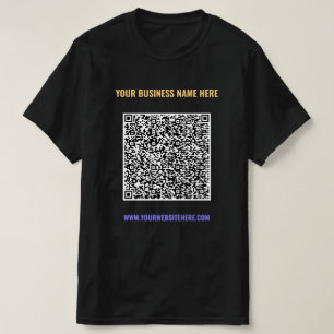 Ihr QR-Code und Ihr benutzerdefinierter Text-Busin T-Shirt