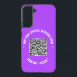Ihr QR-Code und Ihr benutzerdefinierter Text Samsu Samsung Galaxy Hülle<br><div class="desc">Wählen Sie Farben und Schriftart - Samsung Galaxy oder iPhone Cases mit Ihren speziellen QR Code Info und Custom Text Personalisiert Modern Gift - Add Your QR Code - Image or Logo - Foto / Text - Name oder andere Info / Nachricht - Neu verkleinern und verschieben oder entfernen /...</div>