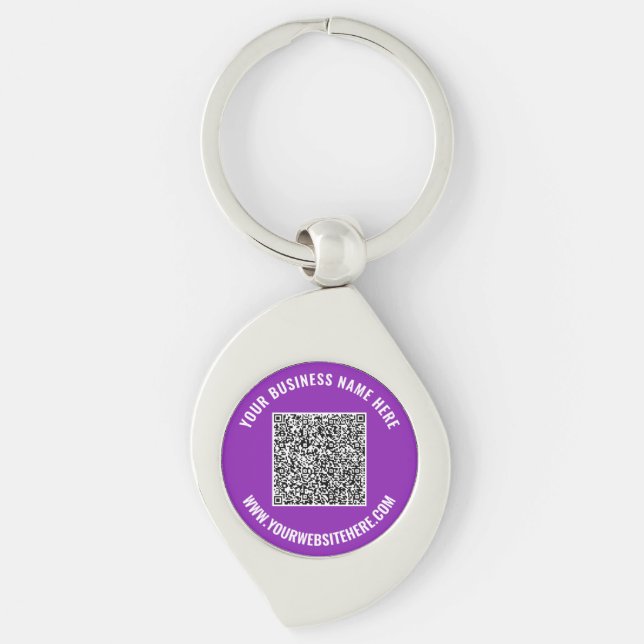 Ihr QR-Code und Ihr benutzerdefinierter Text-Schlü Schlüsselanhänger (Vorderseite)