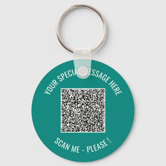 Ihr QR-Code und Ihr benutzerdefinierter Text-Schlü Schlüsselanhänger (Vorderseite)