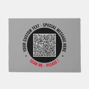 Ihr QR-Code und Ihr benutzerdefinierter Text wähle Fußmatte