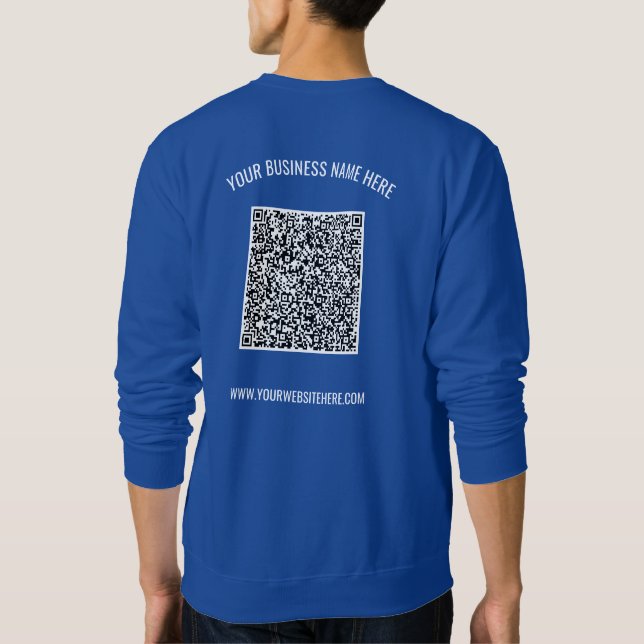 Ihr QR-Code und Ihr benutzerdefiniertes Text Busin Sweatshirt (Rückseite)