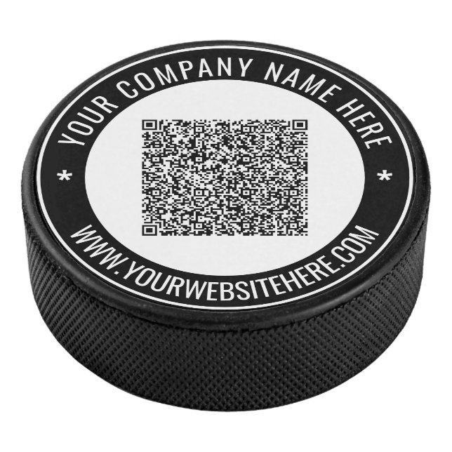 Ihr QR-Code und Ihr Geschenk für den Custom Text H Eishockey Puck (3/4)