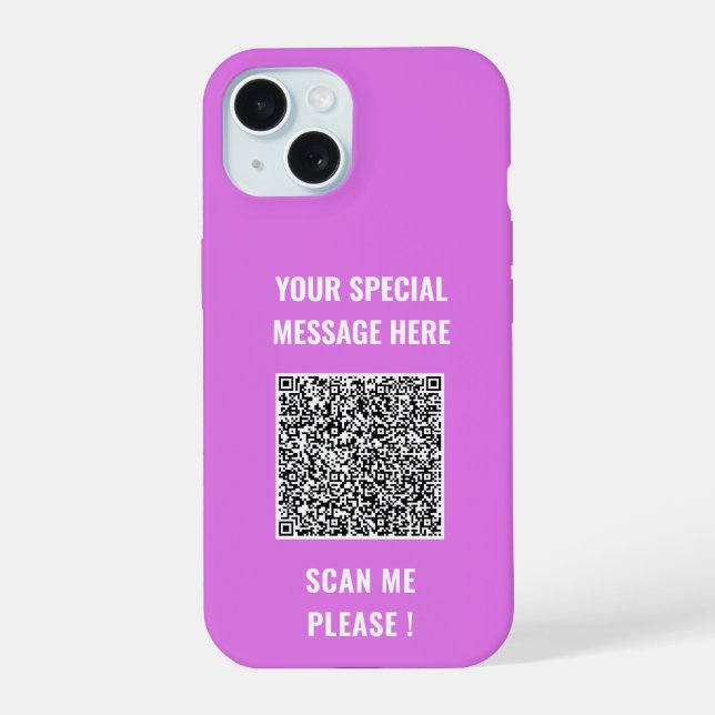 Ihr QR-Code und Ihr iPhone-Fall mit benutzerdefini iPhone 15 Hülle (Rückseite)