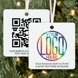 Ihr QR-Code und Ihr Logo-Werbeplatz Ornament Aus Metall