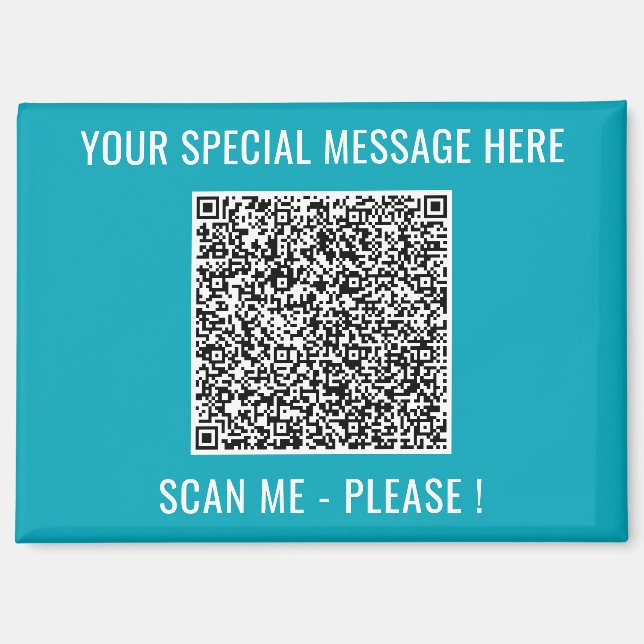 Ihr QR-Code und Ihr Magnet für benutzerdefinierte  (Vorderseite)