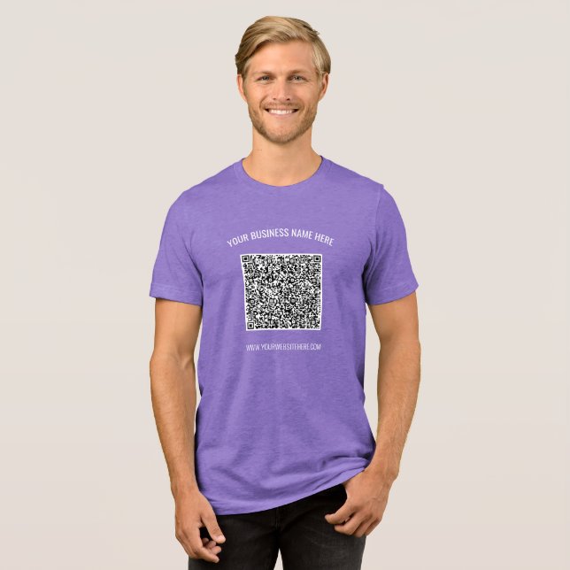 Ihr QR-Code und Ihr Personalisierter T - Shirt für (Vorderseite voll)