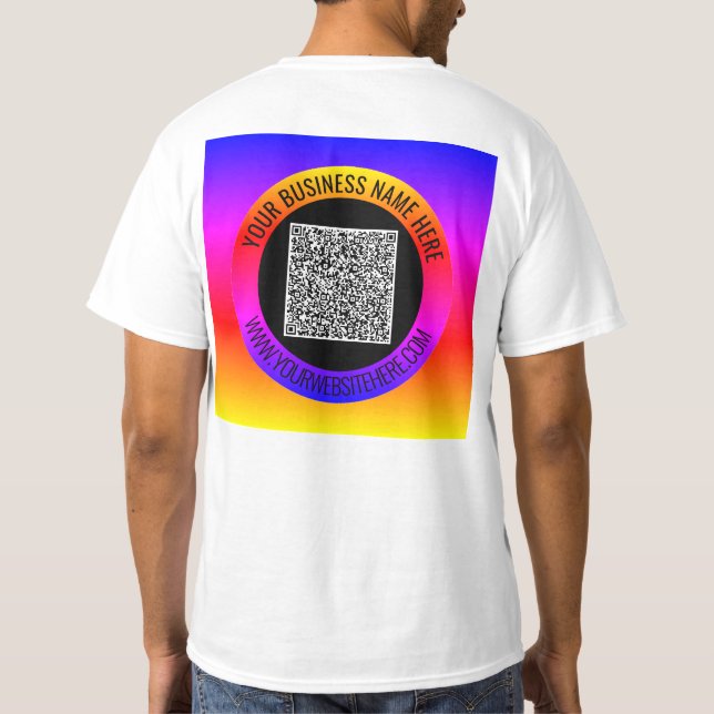 Ihr QR-Code und Ihr Personalisierter T - Shirt für (Rückseite)