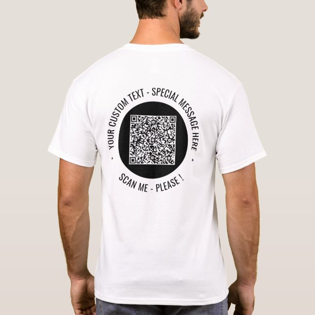 Ihr QR-Code und Ihr Personalisierter T - Shirt für (Rückseite)