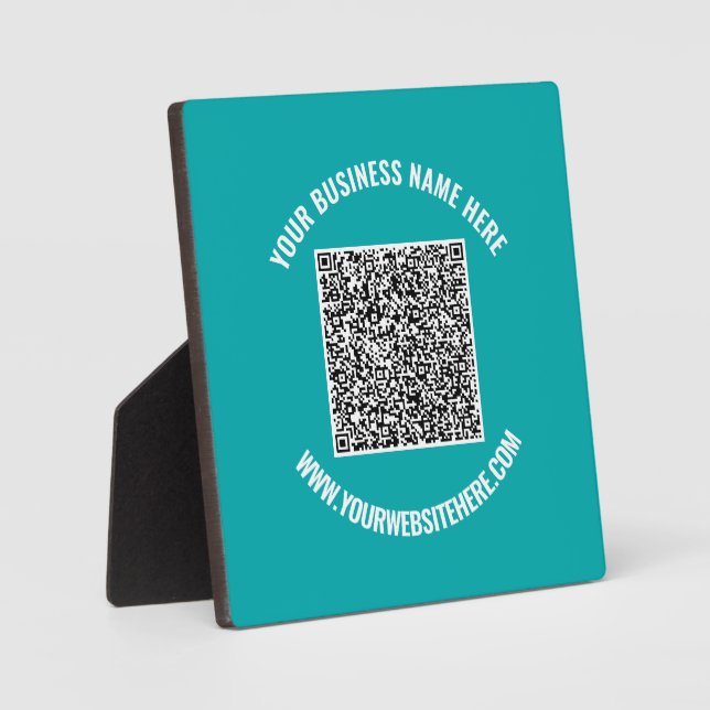 Ihr QR-Code und Ihre benutzerdefinierte Textebene  Fotoplatte (Vorderseite)