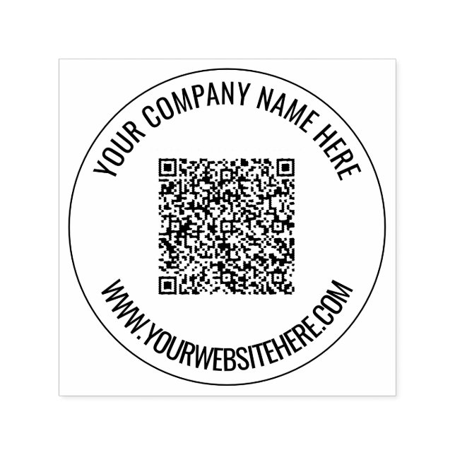 Ihr QR-Code und Ihre Runde der Briefmarke des benu Permastempel (Design)